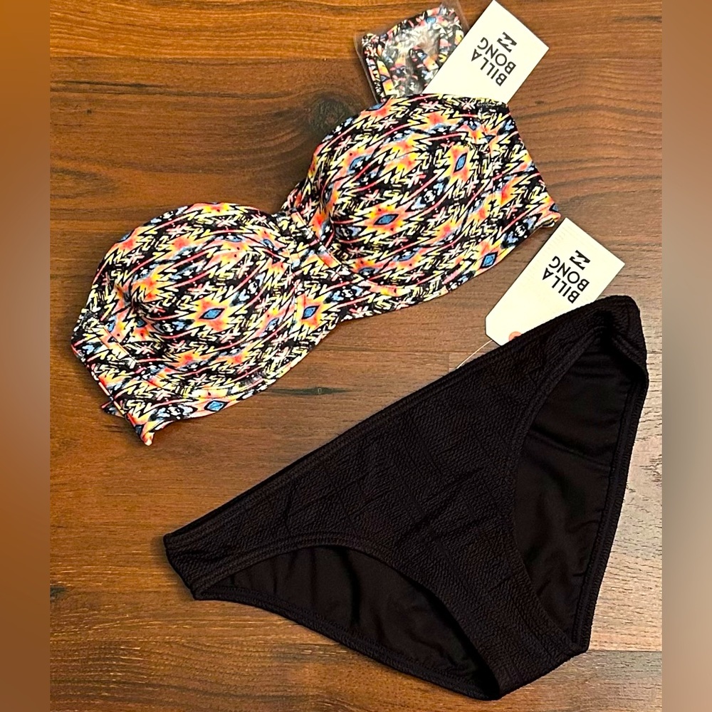 NWT Billabong bandeau bikini set - M TOP/S BOT